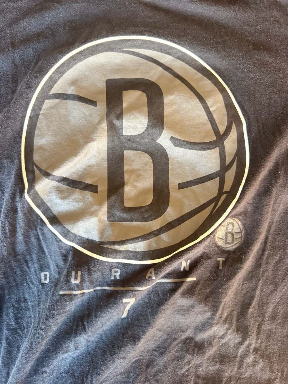 Fanatics Brooklyn Nets Kevin Durant 7 T-Shirt Black Size M